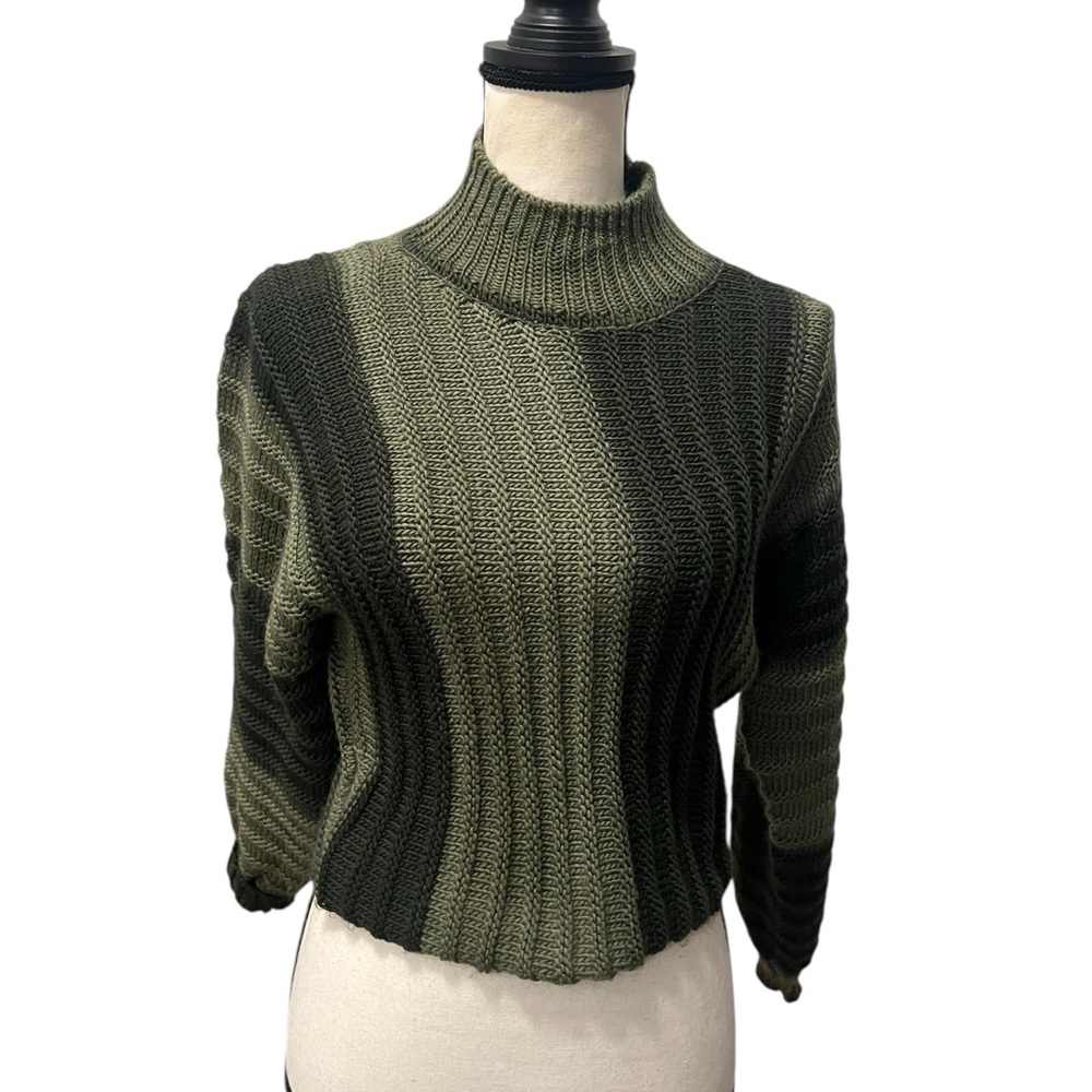 Grey Collective Mockneck Dolman Sleeve Sweater — Olive Tonal nwot small